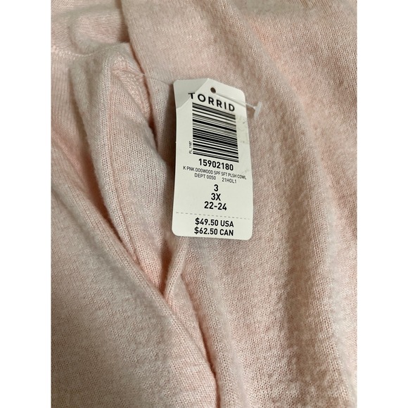 Torrid Super Soft Plush Cowl Neck Hoodie Womens‎ 3X Pink Lightweight Cozycore - Picture 3 of 7